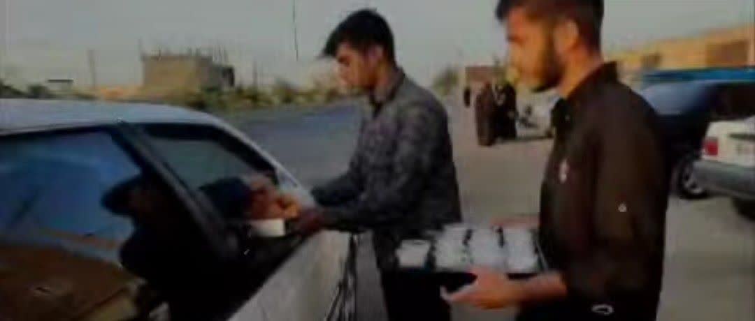 ایستگاه صلواتی و پذیرایی در شهر محمدآباد زاهدان